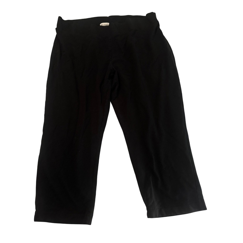 Pure Jill J. Jill Black Slim-Leg Cropped Pants Women 2X Pima Cotton Modal